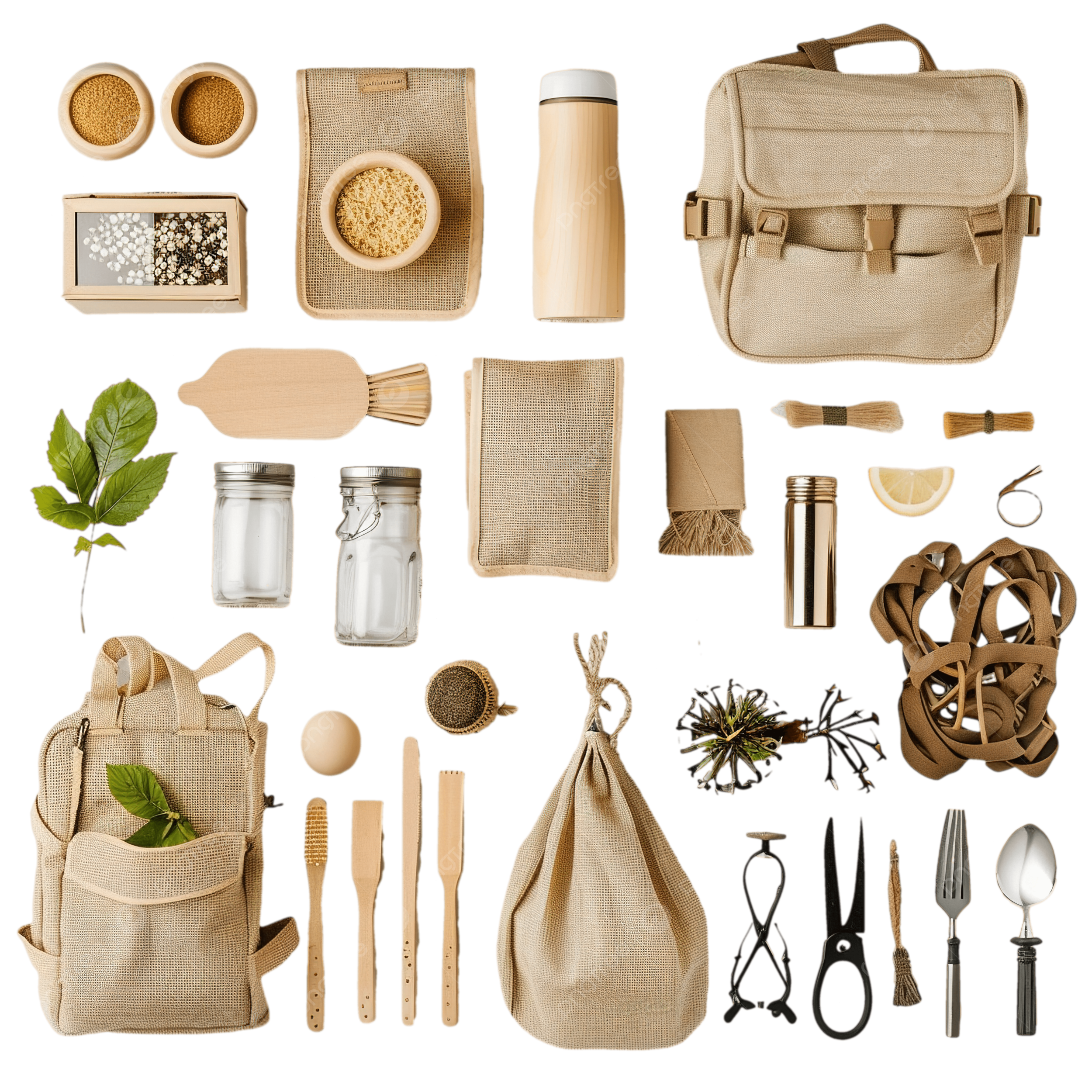 pngtree-sustainable-living-items-png-image_15591332